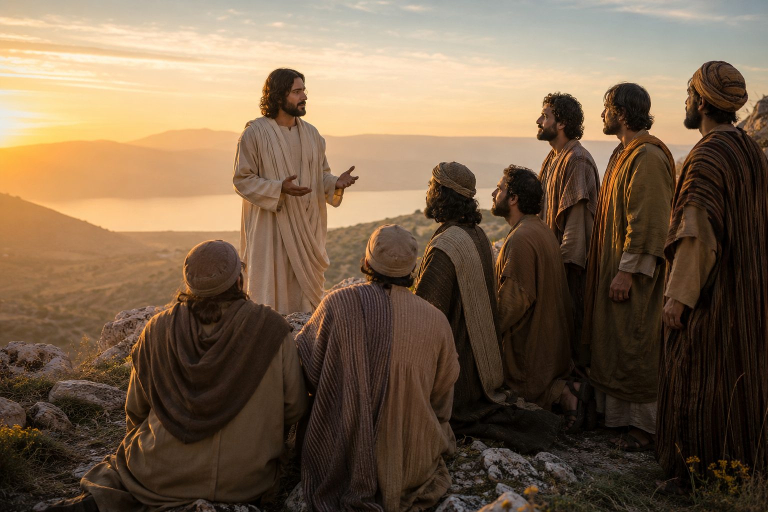 Jezus geeft Zijn discipelen de opdracht om alle volken te onderwijzen en te dopen