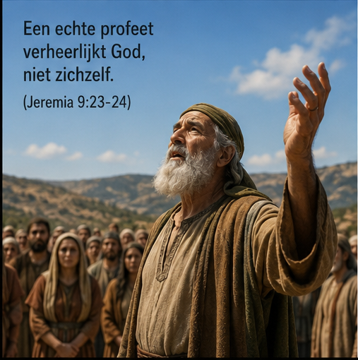 Een profeet verheerlijkt God en niet zichzelf