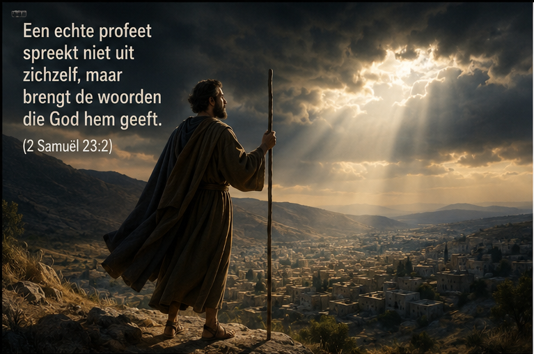 Een profeet ontvangt Gods woorden en maakt ze bekend
