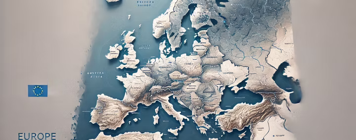 Kaart van het moderne Europa