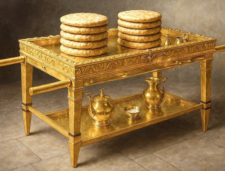 5. De tafel met toonbroden