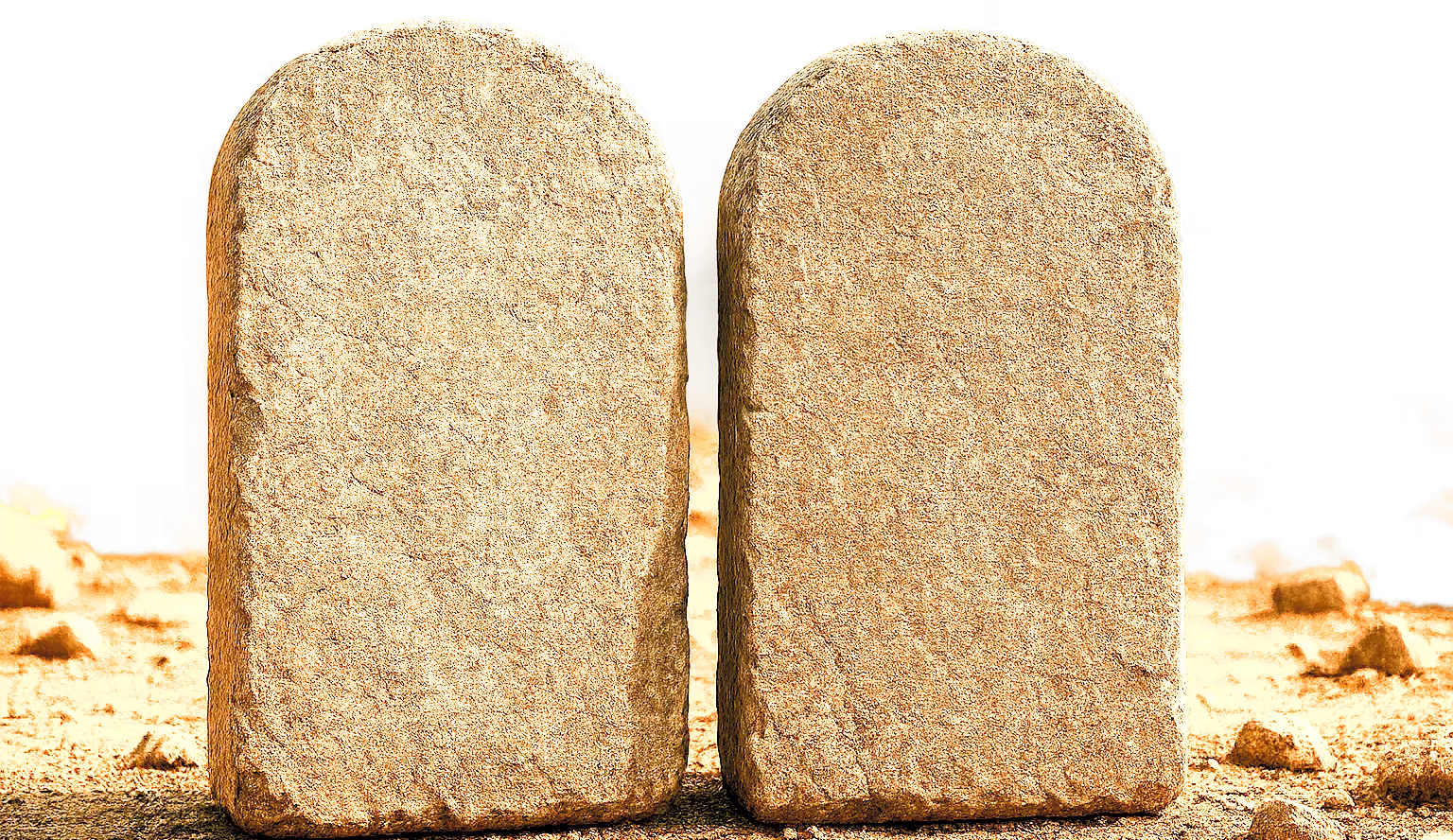 De twee stenen tafelen met de Tien Geboden