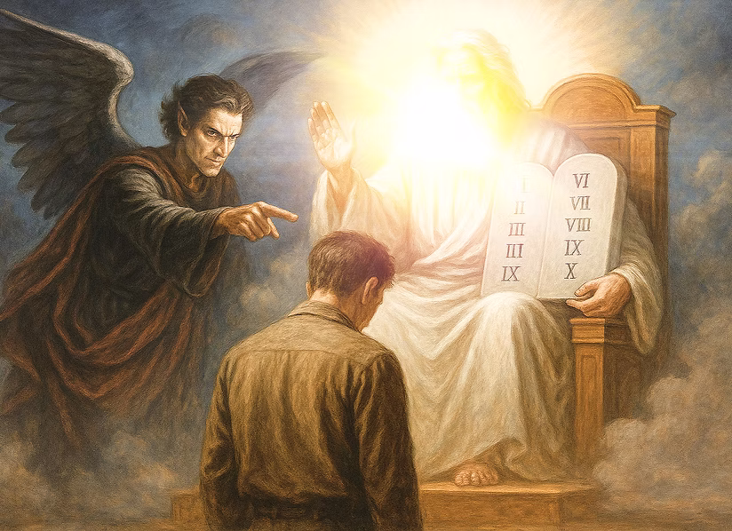 Een hemels oordeel met Christus als Voorspraak